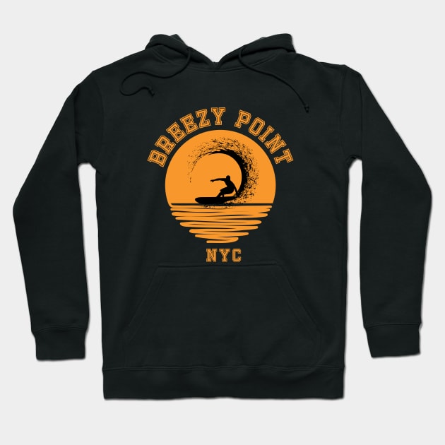 Breezy Point Surfing in the Sun Hoodie by Proud Town Tees